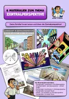 Vorschau - Stundenentwürfe - Kunst Bundle zur Zentralperspektive (6 Materialien - 4 Kunstprojekte, 1 Info- und Arbeitsblatt, 1 Infopräsentation) - Deckblatt