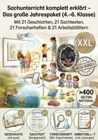 Vorschau - Unterrichtsreihen - Sachunterricht komplett erklärt – Das große Jahrespaket (4.–6. Klasse) Mit 22 Geschichten, 22 Sachtexten, 22 Forscherheften & 22 Arbeitsblättern - Deckblatt