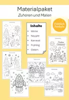 Vorschau - Arbeitsblätter - Materialpaket: Zuhören und Malen - Deckblatt