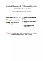 Vorschau - Klassenarbeiten - Wachsendes Materialpaket: Spanisch Klausuren & Prüfungen (Oberstufe n) – NRW-konform & inkl. EWH - Deckblatt