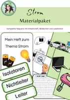 Vorschau - Stundenentwürfe - Materialpaket Strom - Energie - komplette Unterrichtsreihe - Deckblatt