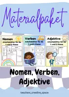 Vorschau - Unterrichtsreihen - Materialpaket - Wortarten: Nomen, Verben und Adjektive - Deckblatt