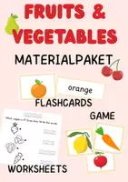 Vorschau - Arbeitsblätter - Englisch fruits and vegetables Materialpaket - Deckblatt
