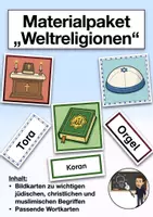 Vorschau - Präsentationen/Tafelbilder - Materialpaket Tafelmaterial "Weltreligionen" - Deckblatt