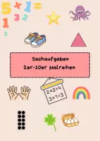 Vorschau - Arbeitsblätter - Materialpaket Sachaufgaben Malreihen 2-10 - Deckblatt