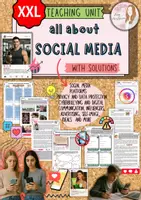 Vorschau - Arbeitsblätter - Social Media Teaching Resources Bundle English Worksheets Grades 8–11 Media Use Opportunities Risks Influencers Data Protection Media Addiction Consumption with Answer Key - Deckblatt