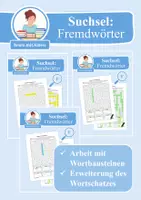 Vorschau - Arbeitsblätter - Materialpaket Suchsel: Fremdwörter (FRESCH Wortbausteine) - Deckblatt
