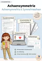 Vorschau - Stundenentwürfe - Materialpaket - Achsensymmetrie und Symmetrieachsen - Deckblatt