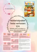 Vorschau - Test - Materialpaket Texte verfassen 3/4 - Deckblatt
