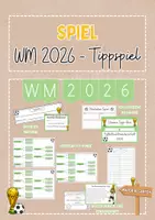 Vorschau - Unterrichtsreihen - Materialpaket - Fußball-WM 2026 - Tippspiel, Wissenskartei, Forscherheft, Spiel - Weltmeisterschaft - Deckblatt