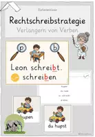Vorschau - Stundenentwürfe - Materialpaket - Rechtschreibstrategie Verlängern von Verben - Deckblatt