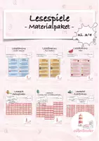Vorschau - Stationenlernen - Lesespiele Leseförderung Klasse 3/4 wachsendes Materialpaket - Deckblatt