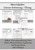 Vorschau - Arbeitsblätter - Materialpaket - Lineare Erörterung - Übungen - Deckblatt