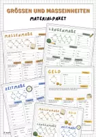 Vorschau - Arbeitsblätter - Größen und Maßeinheiten (Materialpaket) - Deckblatt