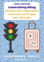 Vorschau - Stundenentwürfe - Lesetraining Alltag Materialpaket – Leseverständnis Klasse 3 | 5 Materialien mit Lösungen (Set 2) - Deckblatt