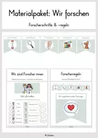 Vorschau - Poster - Materialpaket: Wir forschen (Forscherschritte & -regeln) - Deckblatt