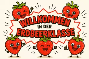 Vorschau - Poster - Materialpaket für deine Erdbeerklasse/ Erdbeere als Klassentier - Deckblatt