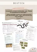 Vorschau - Arbeitsblätter - Komplette Unterrichtsreihe zum Thema Vorgangsbeschreibungen (Klasse 6-7), selbstständiges Lernen mit Stationenarbeit und Abschlussprojekt (inkl. Differenzierung und Lösungen) - Deckblatt