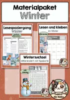 Vorschau - Arbeitsblätter - Lesen im Winter – Materialpaket - Deckblatt