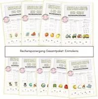 Vorschau - Arbeitsblätter - Rechenspaziergang: Einmaleins (2er- bis 10er-Reihe) - Deckblatt
