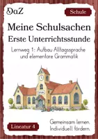 Vorschau - Arbeitsblätter - Erste Unterrichtsstunde nach dem Sprachstandtest – DaZ Unterrichtsmaterial: Meine Schulsachen - Deckblatt