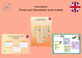Vorschau - Arbeitsblätter - Materialpaket- writing an article - Deckblatt
