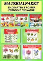 Vorschau - Poster - Natur entdecken & benennen – großes Materialpaket mit Bildkarten & Postern für den Sachunterricht - Deckblatt