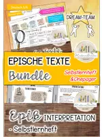 Vorschau - Arbeitsblätter - DREAM-TEAM-Bundle: Epische Texte Selbstlernheft + Onepager - Deckblatt