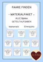 Vorschau - Spiele - Materialpaket Alle Paare finden Spiele mit Geteiltaufgaben zu jeder Reihe - Deckblatt