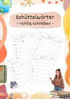 Vorschau - Arbeitsblätter - Schüttelwörter Arbeitsblätter - Wachsendes Materialpaket - Deckblatt