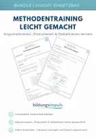 Vorschau - Unterrichtsreihen - Methodentraining Deutsch – Argumentieren, Diskutieren & Debattieren leicht gemacht - Deckblatt