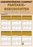 Vorschau - Arbeitsblätter - Fantasiegeschichten - Growing Bundle | Leseverständnis Klasse 1 & 2 - Deckblatt