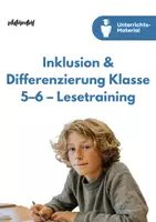 Vorschau - Arbeitsblätter - Inklusion & Differenzierung Klasse 5–6 – Lesetraining, Deutsch & Mathe (Bundle) - Deckblatt