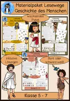 Vorschau - Arbeitsblätter - Lesewege Geschichte Klasse 5–7 – Arbeitsblätter Steinzeit, Ägypten & Griechenland | Leseförderung Sek I - Deckblatt