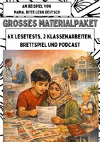 Vorschau - Stundenentwürfe - 📘 Alles zur Lektüre: Komplettes Unterrichtspaket zu „Mama, bitte lern Deutsch“ (Tahsim Durgun) – inkl. Lesetests, Klassenarbeit und Nachschreibarbeit, Hörverstehen & Brettspiel - Deckblatt