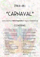 Vista previa - Juegos / Gamificación - Pack de CARNAVAL 22 recursos (letra de imprenta) - Portada