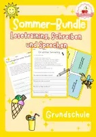 Vorschau - Arbeitsblätter - Lesetraining, Schreiben und Sprechen - Grundschule - Sommerpaket - Deckblatt