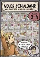 Vorschau - Arbeitsblätter - Schuljahresbeginn Schulstart Neues Schuljahr Klasse 2 Klasse 3 Klasse 4 - Deckblatt