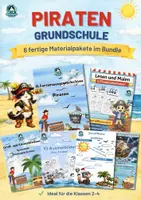 Vorschau - Arbeitsblätter - Piraten Bundle Grundschule – 6 motivierende Materialien für Deutsch & mehr (Klasse 2–4) - Deckblatt