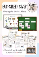 Vorschau - Arbeitsblätter - Buchstaben St/Sp - Materialpaket für die 1. Klasse - Deckblatt
