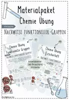 Vorschau - Stundenentwürfe - Nachweise funktioneller Gruppen | Chemie Übung | Klassen 9 & 10 | Forscherheft & Infotexte | sofort einsetzbares Materialpaket - Deckblatt