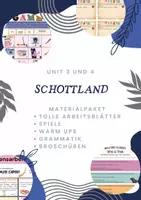 Vorschau - Stationenlernen - Materialpaket Schottland Unit 3 und 4 - Deckblatt