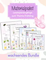Vorschau - Arbeitsblätter - Lesespaziergänge Frühling Grundschule | wachsendes Materialpaket Klasse 1-4 | Lesen & Bewegung - Deckblatt