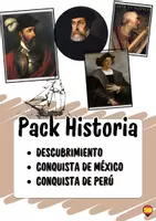 Vista previa - Unidades / Secuencias / Situaciones de Aprendizaje - Pack de historia: Descubrimiento de América + conquistas de México y de Perú - Portada