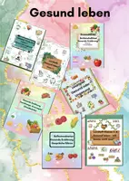 Vorschau - Arbeitsblätter - Großes Unterrichts-Bundle: Gesunde Ernährung (Grundschule) - Deckblatt