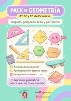Vista previa - Hojas de trabajo - Pack de Geometría para Primaria (4º, 5º y 6º): Ángulos, polígonos, área y perímetro - Portada