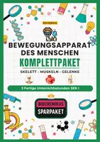 Vorschau - Stundenentwürfe - Bewegungsapparat Mensch (Skelett, Muskeln, Gelenke) – komplettes Unterrichtspaket | 3 fertige Doppelstunden | Arbeitsblätter & Lösungen + Präsentation | sofort einsetzbar Sek I - Deckblatt