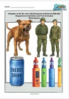 Vorschau - Arbeitsblätter - Vier Debattenpakete für Klasse 9 im Stil der neunen RS Abschlussprüfung ab 2027 BW– Vapes, „Jahr für Deutschland“ (Bundeswehr/Dienstjahr), Kampfhunde, Energy‑Drinks - Deckblatt