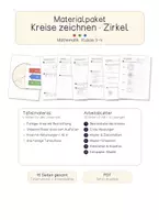 Vorschau - Arbeitsblätter - Materialpaket Kreise zeichnen | Zirkel - Deckblatt