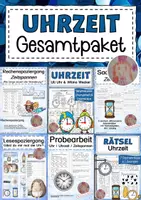 Vorschau - Arbeitsblätter - Uhrzeit Zeitspannen - Deckblatt